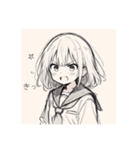 セーラー服の女の子#1（個別スタンプ：20）