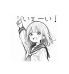 セーラー服の女の子#1（個別スタンプ：24）