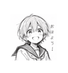 セーラー服の男の子#1（個別スタンプ：1）