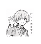 セーラー服の男の子#1（個別スタンプ：4）