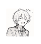 セーラー服の男の子#1（個別スタンプ：5）