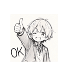 セーラー服の男の子#1（個別スタンプ：6）