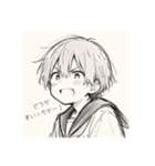 セーラー服の男の子#1（個別スタンプ：8）