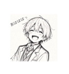 セーラー服の男の子#1（個別スタンプ：11）