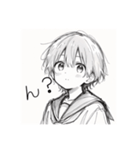 セーラー服の男の子#1（個別スタンプ：12）