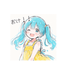 ツインテールの双子ここのあ#2（個別スタンプ：6）