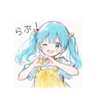 ツインテールの双子ここのあ#2（個別スタンプ：8）