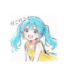 ツインテールの双子ここのあ#2（個別スタンプ：14）