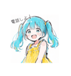 ツインテールの双子ここのあ#2（個別スタンプ：16）