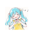 ツインテールの双子ここのあ#2（個別スタンプ：24）