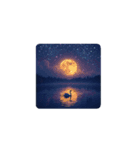白鳥と満月の夢 Swan ＆ Full Moon Dream（個別スタンプ：5）