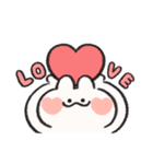 ハートがいっぱい うさぎときどきにんじん（個別スタンプ：9）