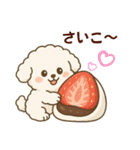 ふわもこトイプードル ゆるタッチ（個別スタンプ：8）