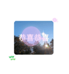 冬の日の日常台湾語 樹氷のみられる山形葉（個別スタンプ：35）