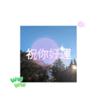 冬の日の日常台湾語 樹氷のみられる山形葉（個別スタンプ：37）