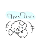 白いトイプードルだよ！（個別スタンプ：16）