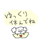白いトイプードルだよ！（個別スタンプ：32）