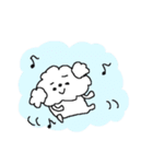 白いトイプードルだよ！（個別スタンプ：35）