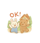 ぬいぐるみヒヨコ・うさぎ・くま（個別スタンプ：10）