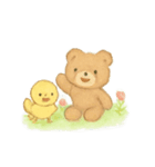ぬいぐるみヒヨコ・うさぎ・くま（個別スタンプ：19）