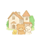 ぬいぐるみヒヨコ・うさぎ・くま（個別スタンプ：24）