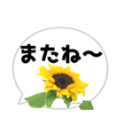 *花* ひまわり＆吹き出し（個別スタンプ：15）
