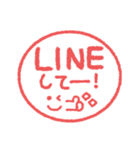 手書き◎ハンコ風スタンプ #1（個別スタンプ：40）