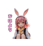 ほっこりうさみみスタンプ（個別スタンプ：6）