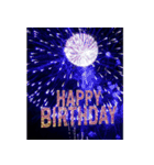 背景に豪華な花火✨誕生日・年間イベント（個別スタンプ：1）