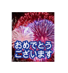 背景に豪華な花火✨誕生日・年間イベント（個別スタンプ：13）