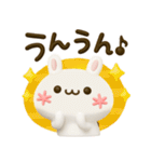 顔文字うさぎ♡デカ文字カラフルmix（個別スタンプ：3）