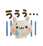 顔文字うさぎ♡デカ文字カラフルmix（個別スタンプ：5）