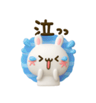 顔文字うさぎ♡デカ文字カラフルmix（個別スタンプ：7）