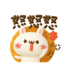 顔文字うさぎ♡デカ文字カラフルmix（個別スタンプ：9）