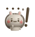 顔文字うさぎ♡デカ文字カラフルmix（個別スタンプ：10）