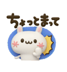 顔文字うさぎ♡デカ文字カラフルmix（個別スタンプ：12）