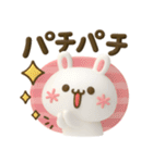 顔文字うさぎ♡デカ文字カラフルmix（個別スタンプ：16）
