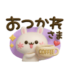 顔文字うさぎ♡デカ文字カラフルmix（個別スタンプ：17）
