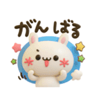 顔文字うさぎ♡デカ文字カラフルmix（個別スタンプ：20）