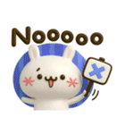 顔文字うさぎ♡デカ文字カラフルmix（個別スタンプ：28）