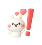 顔文字うさぎ♡デカ文字カラフルmix（個別スタンプ：34）
