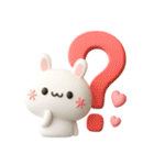 顔文字うさぎ♡デカ文字カラフルmix（個別スタンプ：35）