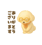 お仕事中のマルチーズのさくら（個別スタンプ：3）