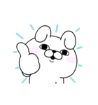 うさぎ100％ よくうごく（個別スタンプ：1）