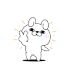 うさぎ100％ よくうごく（個別スタンプ：5）