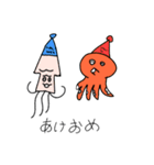 海の生き物達 落書きスタンプ！（個別スタンプ：40）