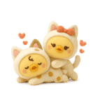 ぴよぴよ夫婦◎ぬいぐるみ②（個別スタンプ：1）
