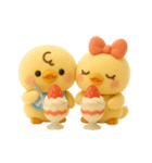 ぴよぴよ夫婦◎ぬいぐるみ②（個別スタンプ：24）