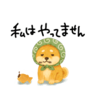 ネガティブ時々がんばる♡豆柴（個別スタンプ：17）