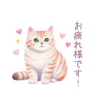 小さなハートと猫スタンプ（個別スタンプ：3）